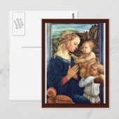 Madonna met twee engelen van lippi fra Filippo Briefkaart (Voorkant / Achterkant)