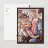 Madonna met twee engelen, van Sandro Botticelli Briefkaart (Voorkant / Achterkant)
