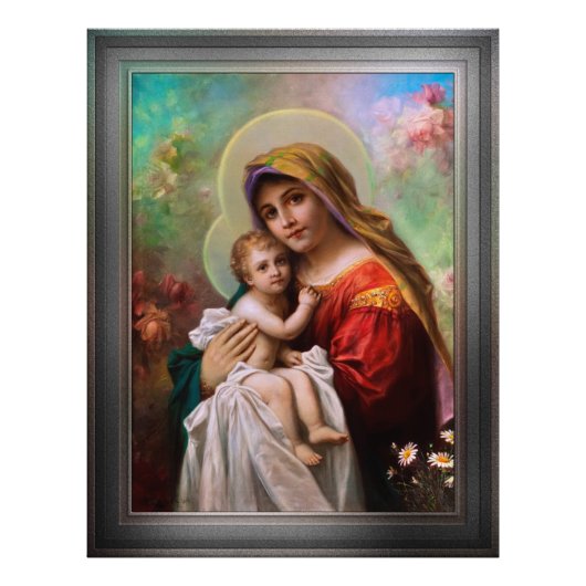 Madonna Mit Dem Jesusknaben door Hans Zatzka Foto Afdruk (Voorkant)
