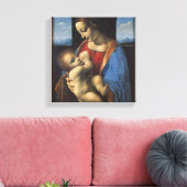 madonna , moeder van jezus , leonardo da vinci canvas afdruk (Insitu (Woonkamer))