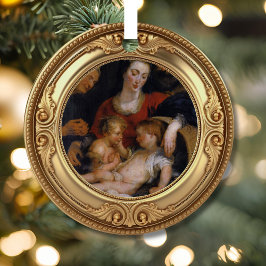 Madonna of the Basket St John Baptist Jesse Tree Metalen Ornament