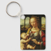 Madonna of the Carnation by Leonardo da Vinci Sleutelhanger (Voorkant)