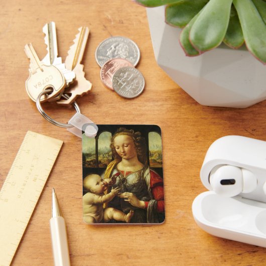 Madonna of the Carnation by Leonardo da Vinci Sleutelhanger (Bureau)
