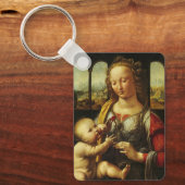 Madonna of the Carnation by Leonardo da Vinci Sleutelhanger (Voorkant)
