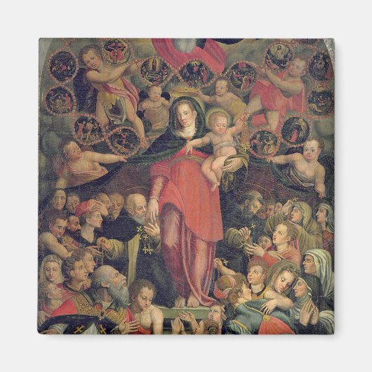 Madonna of the Rosary, c.1569 (olie op canvas) Magneet (Voorkant)