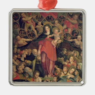 Madonna of the Rosary, c.1569 (olie op canvas) Metalen Ornament