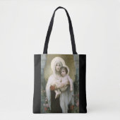 Madonna of the Roses – William Adolphe Bouguereau Tote Bag (Voorkant)
