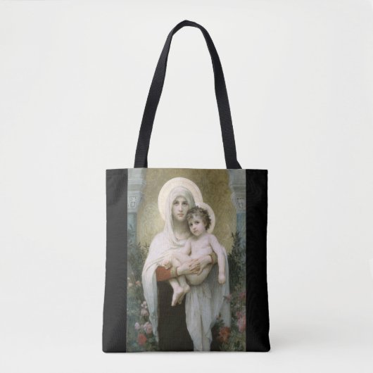Madonna of the Roses – William Adolphe Bouguereau Tote Bag (Voorkant)