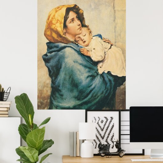 Madonna of the streets - Roberto Ferruzzi Poster (Thuiskantoor)