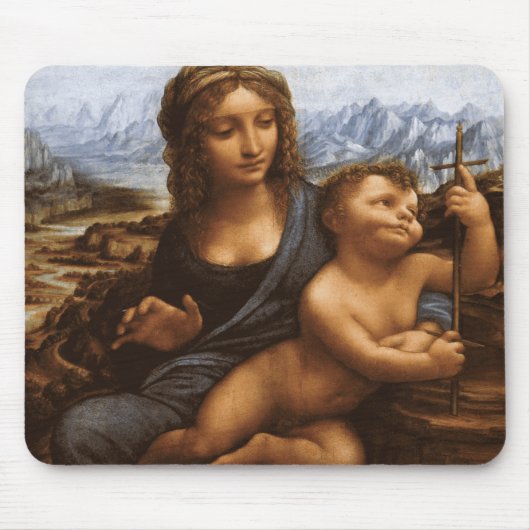 Madonna of the Yarnwinder by Leonardo da Vinci Muismat (Voorkant)