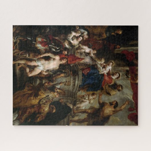 Madonna, omringd door de heiligen legpuzzel (Horizontaal)