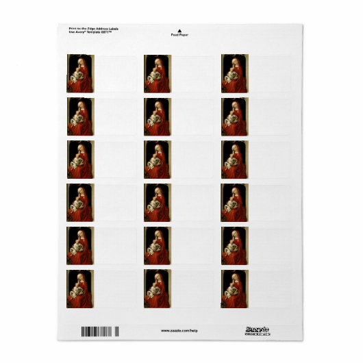 Madonna Recieving Angelic Crown Etiket (Full Sheet)