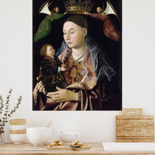 Madonna Salting – Antonello da Messina Poster (Keuken)