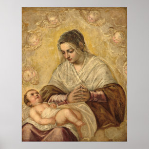 Madonna Stars - Jacopo Tintoretto Fine Art Poster