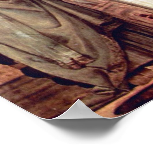 Madonna-troon van engelen en heiligen poster (Hoek)