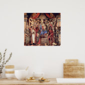 Madonna-troon van engelen en heiligen poster (Keuken)