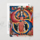 Madonna van barmhartigheid met knielende broeders  briefkaart (Voorkant / Achterkant)