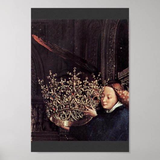 Madonna van bondskanselier Nicholas Rolin van Eyck Poster (Voorkant)