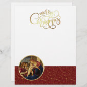 Madonna van Botticelli. Cristmas Letterhead (Voorkant / Achterkant)
