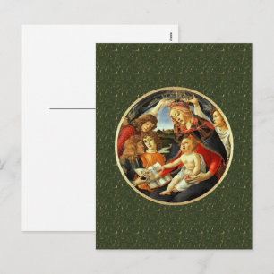 Madonna van Botticelli. Fijn kerstBriefkaart Feestdagenkaart