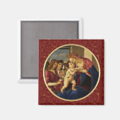 Madonna van Botticelli. Fine Art kerstcadeau Magneet (Voorkant / Achterkant)