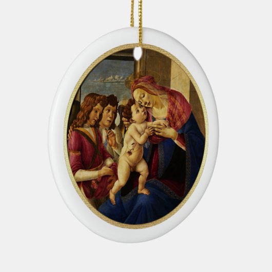 Madonna van Botticelli. kerstcadeau Keramisch Ornament (Rechts)