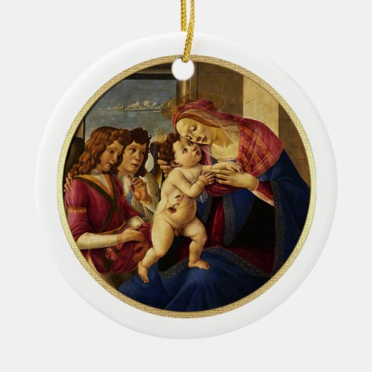 Madonna van Botticelli. kerstcadeau Keramisch Ornament (Voorkant)