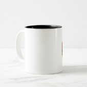 Madonna van Botticelli. kerstcadeau-Mok Tweekleurige Koffiemok (Voorkant links)