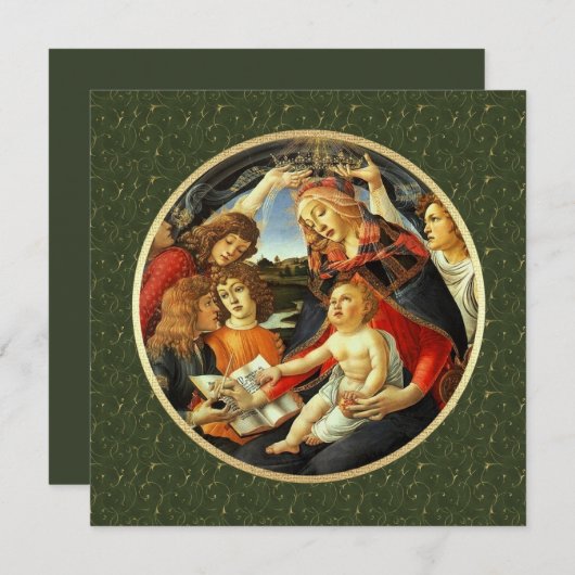 Madonna van Botticelli. Religieuze kerstKaarten Feestdagenkaart (Voorkant / Achterkant)