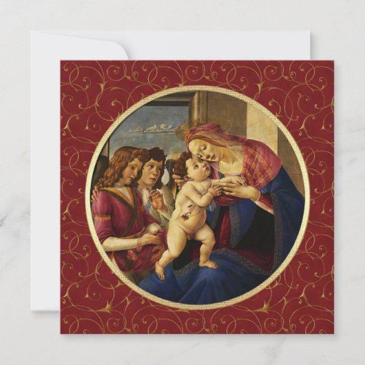 Madonna van Botticelli. Religieuze kerstKaarten Feestdagenkaart (Voorkant)