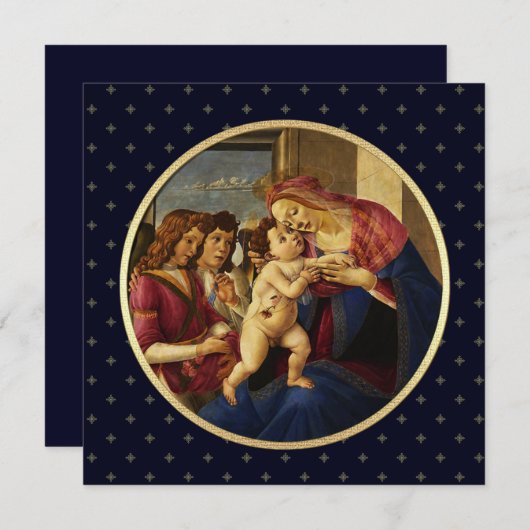 Madonna van Botticelli. Religieuze kerstKaarten Feestdagenkaart (Voorkant / Achterkant)