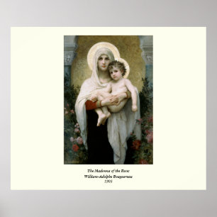Madonna van Bouguereau van de Rozen (1903) Poster