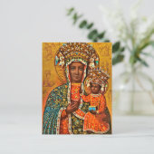 Madonna van Czestochowa Poolse katholieke Maria Briefkaart (Staand voorkant)