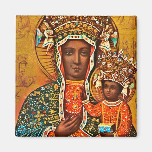 Madonna van Czestochowa Poolse katholieke Maria Magneet (Voorkant)