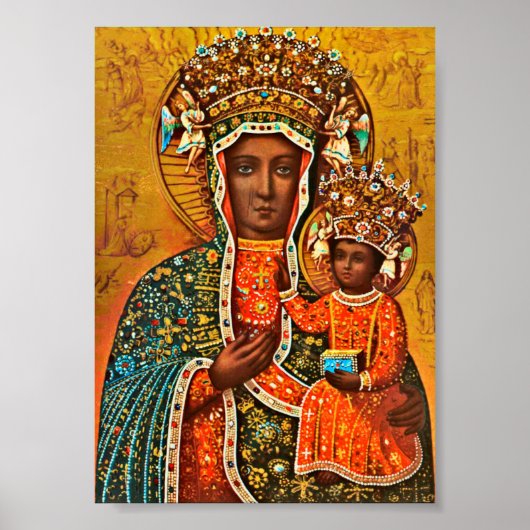 Madonna van Czestochowa Poolse katholieke Maria Poster (Voorkant)