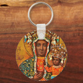 Madonna van Czestochowa Poolse katholieke Maria Sleutelhanger (Voorkant)