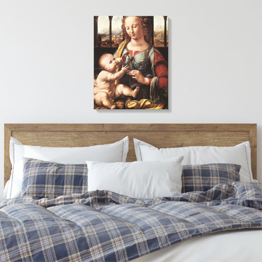 'Madonna van de anjer' Canvas Afdruk (Insitu (Slaapkamer))