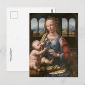 Madonna van de anjer door het Briefkaart Da Vinci (Voorkant / Achterkant)