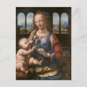 Madonna van de anjer door het Briefkaart Da Vinci (Voorkant)
