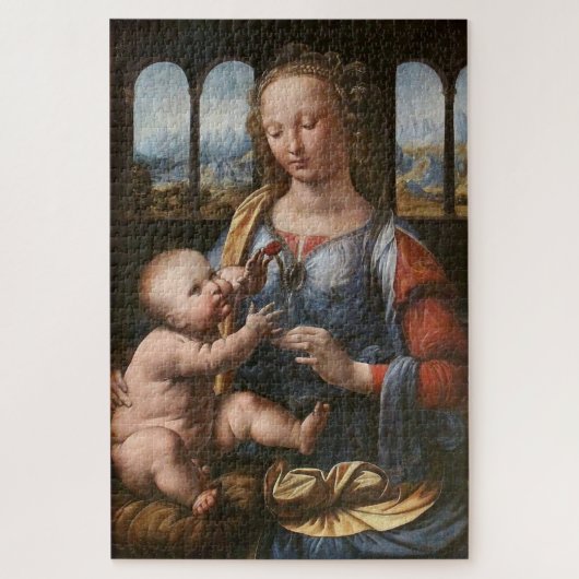 Madonna van de Anjer - Leonardo da Vinci Legpuzzel (Verticaal)