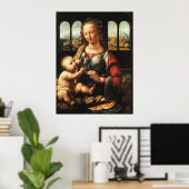 Madonna van de anjer, Leonardo da Vinci Poster (Thuiskantoor)