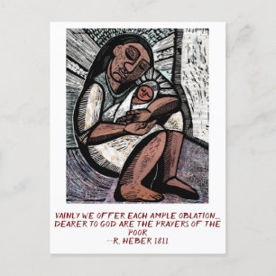 Madonna van de armen aankondigingskaart