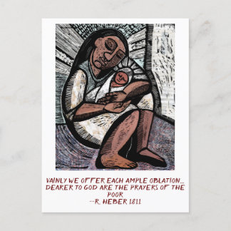 Madonna van de armen aankondigingskaart