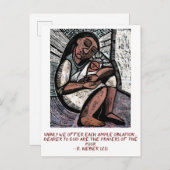 Madonna van de armen aankondigingskaart (Voorkant / Achterkant)