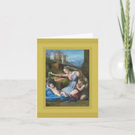 MADONNA VAN DE BLAUWE DIADEM-KAART FEESTDAGEN KAART