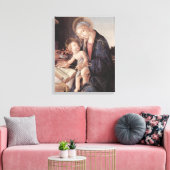 Madonna van de Boek - Botticelli - c1480 Canvas Afdruk (Insitu (Woonkamer))