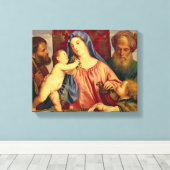 Madonna van de Cherries met Joseph Canvas Afdruk (Insitu (Houten vloer))