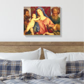 Madonna van de Cherries met Joseph Canvas Afdruk (Insitu (Slaapkamer))