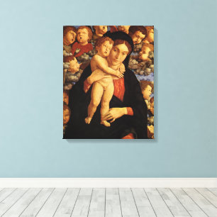 Madonna van de Cherubijnen van Andrea Mantegna Canvas Afdruk
