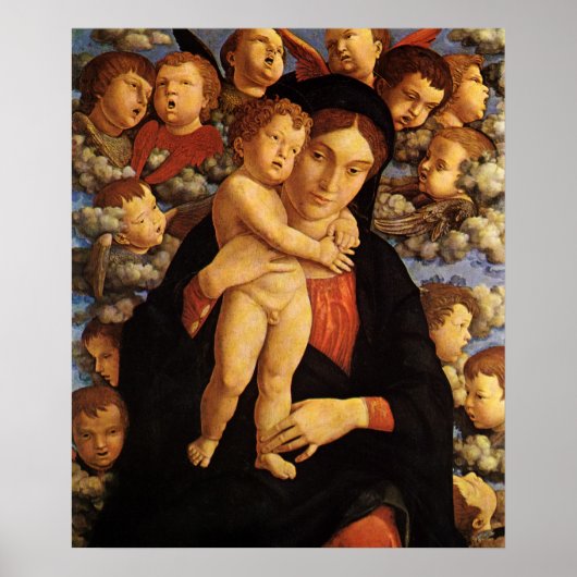 Madonna van de Cherubijnen van Andrea Mantegna Poster (Voorkant)